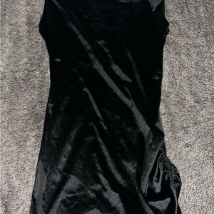 Black Sleeveless Sheath Mini Dress